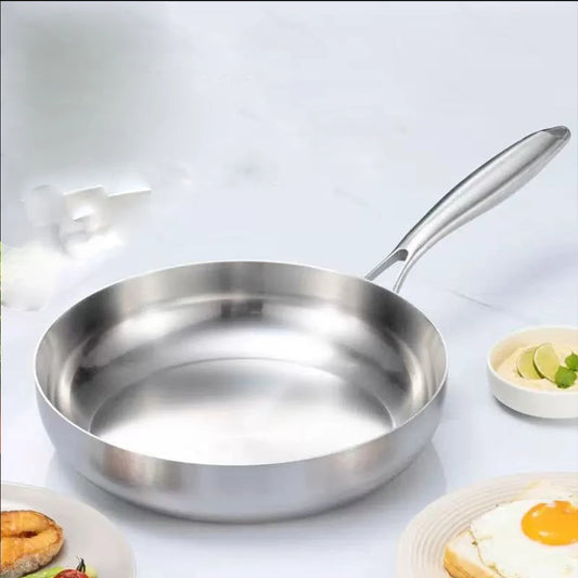 316 Stainless Steel Nonstick Frying Pan Wok for Gas and Induction Cooktops