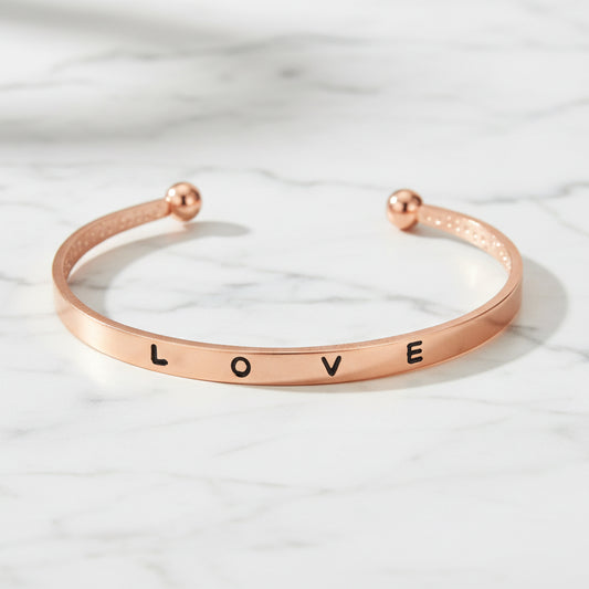 ROVIGO Women's Quartz Watch + LOVE Bracelet Set