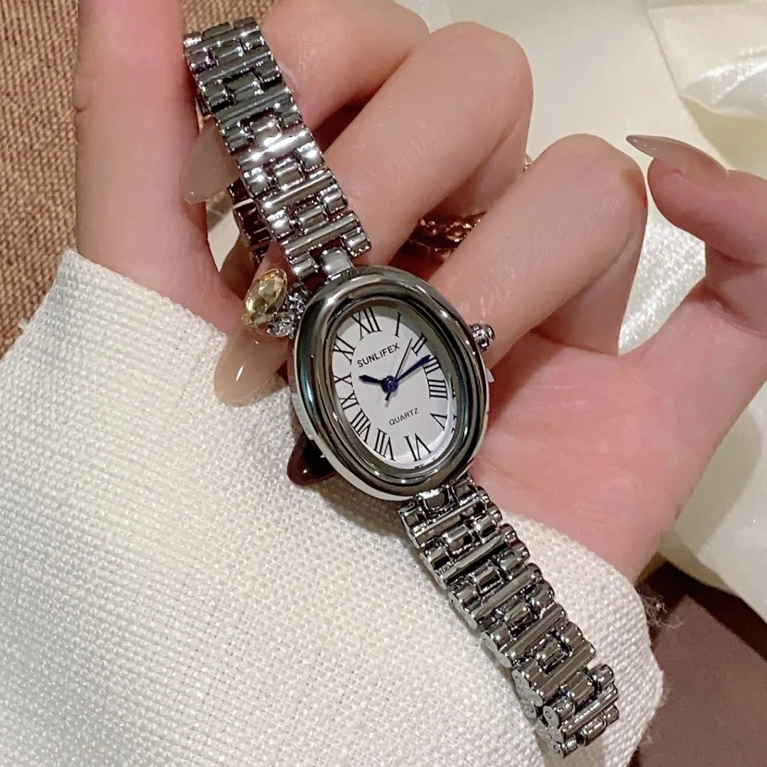 Sunlifex Oval Dial Gold Women’s Quartz Watch