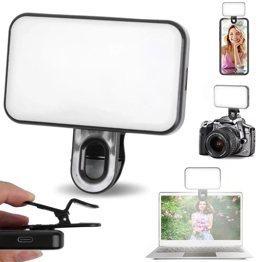 GlowClip Mini™ Portable Rechargeable Selfie Fill Light