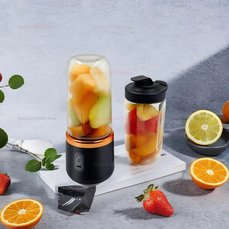 Compact USB Rechargeable 2-in-1 Mini Juicer, Blend Fresh Smoothies Anywhere