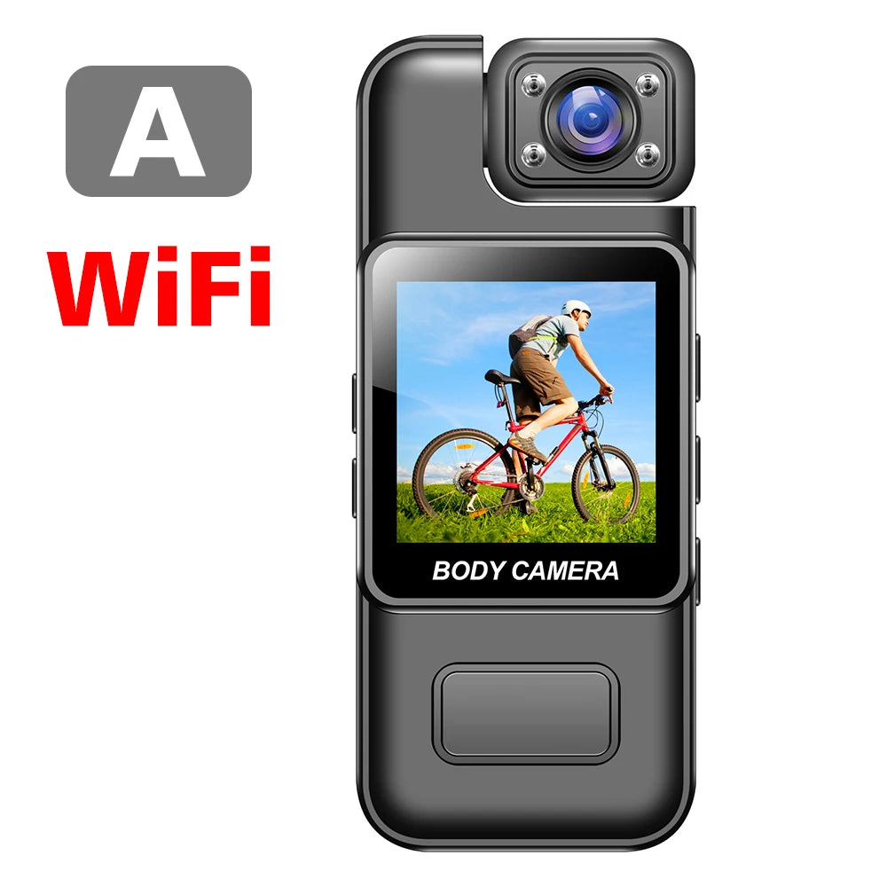 Ultra HD 4K WiFi mini body camera with WiFi feature on white background