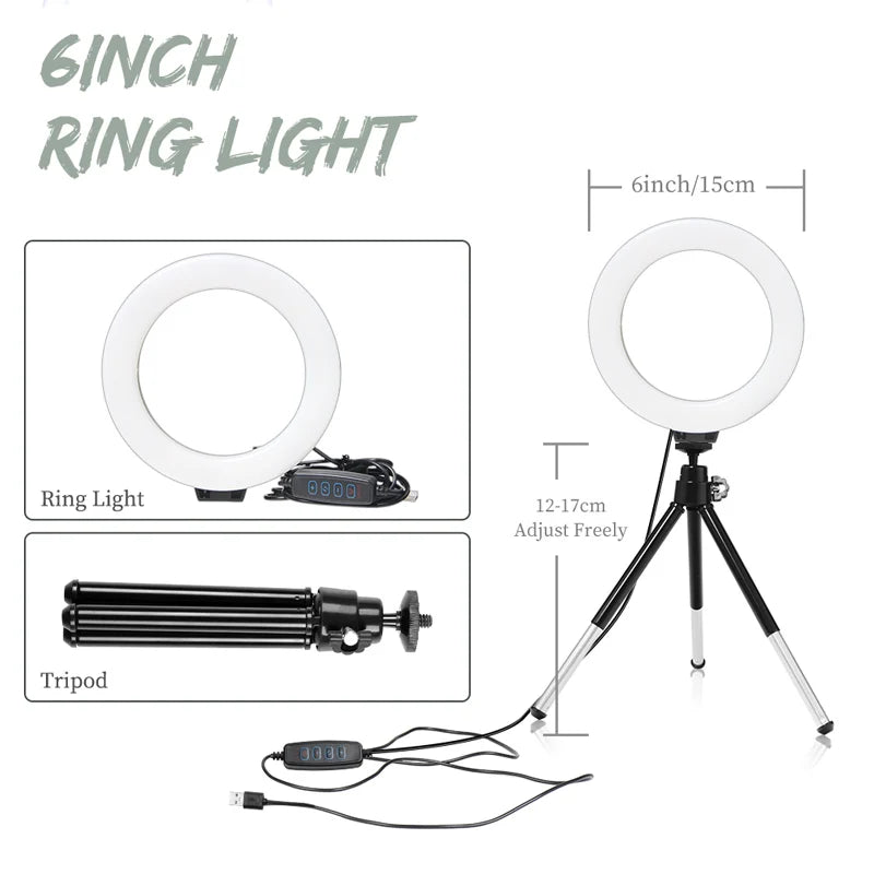 6" RGB LED Light Panel with Tripod Ideal for Video, Live Streaming & Studio