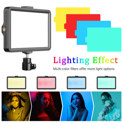 RGB LED Light Panel with Tripod Ideal for Video, Live Streaming & Studio