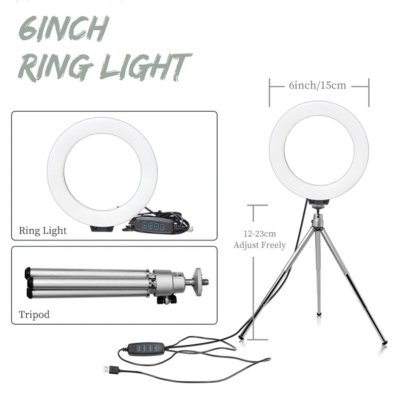 6" RGB LED Light Panel with Tripod Ideal for Video, Live Streaming & Studio