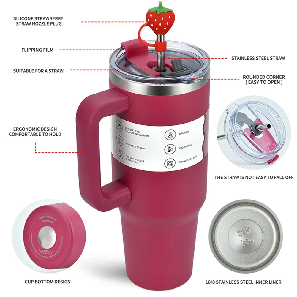 Stainless Steel Tumbler – 30oz/40oz Double-Wall Thermal Bottle