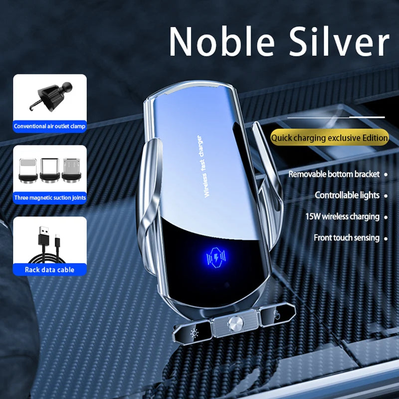 Magnetic Wireless Car Phone Holder with 360° Rotating Mount