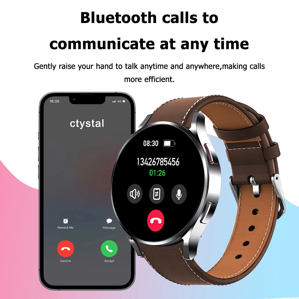 2025 Smart Business Watch for Men, 1.32” Bluetooth Call, Health Monitor, Fitness Tracker