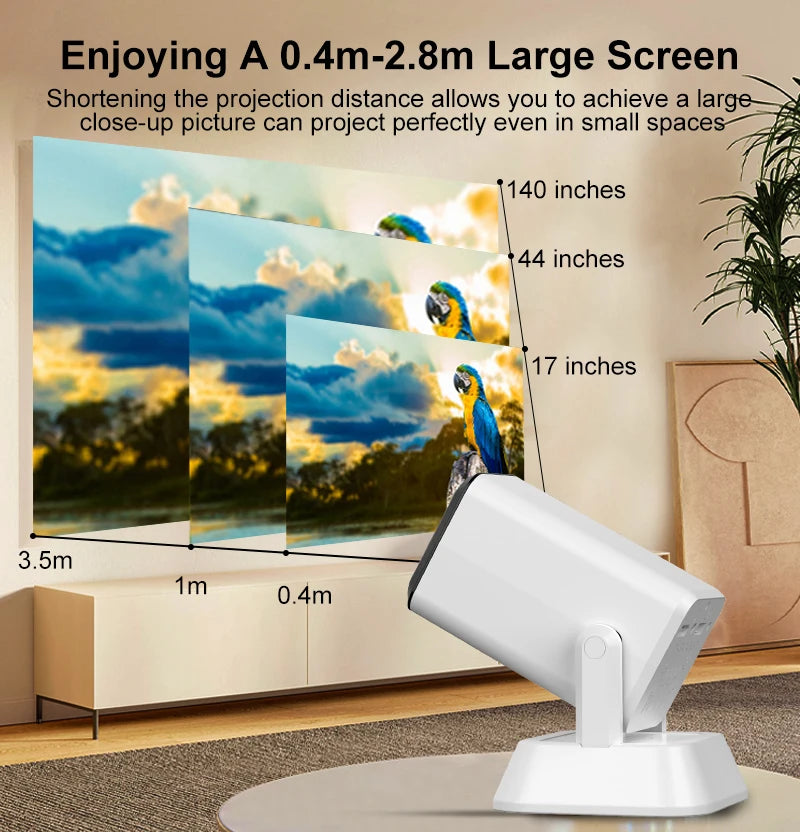 Salange Q7 Mini Projector: Portable WiFi6 Outdoor Movie Projector