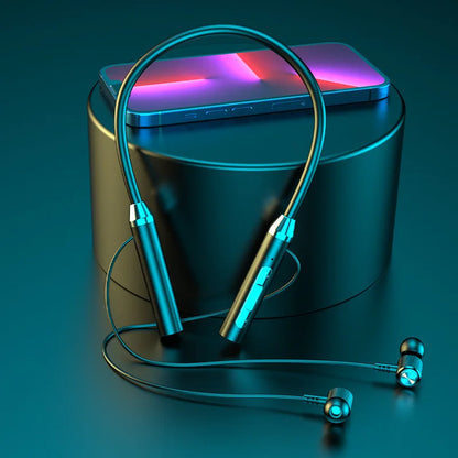 XYJS Wireless Bluetooth Neckband Earphones with LED Display