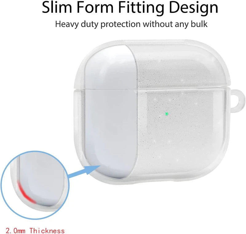 Glitter TPU AirPods Case with Keychain (Pro 2/3/2/1)