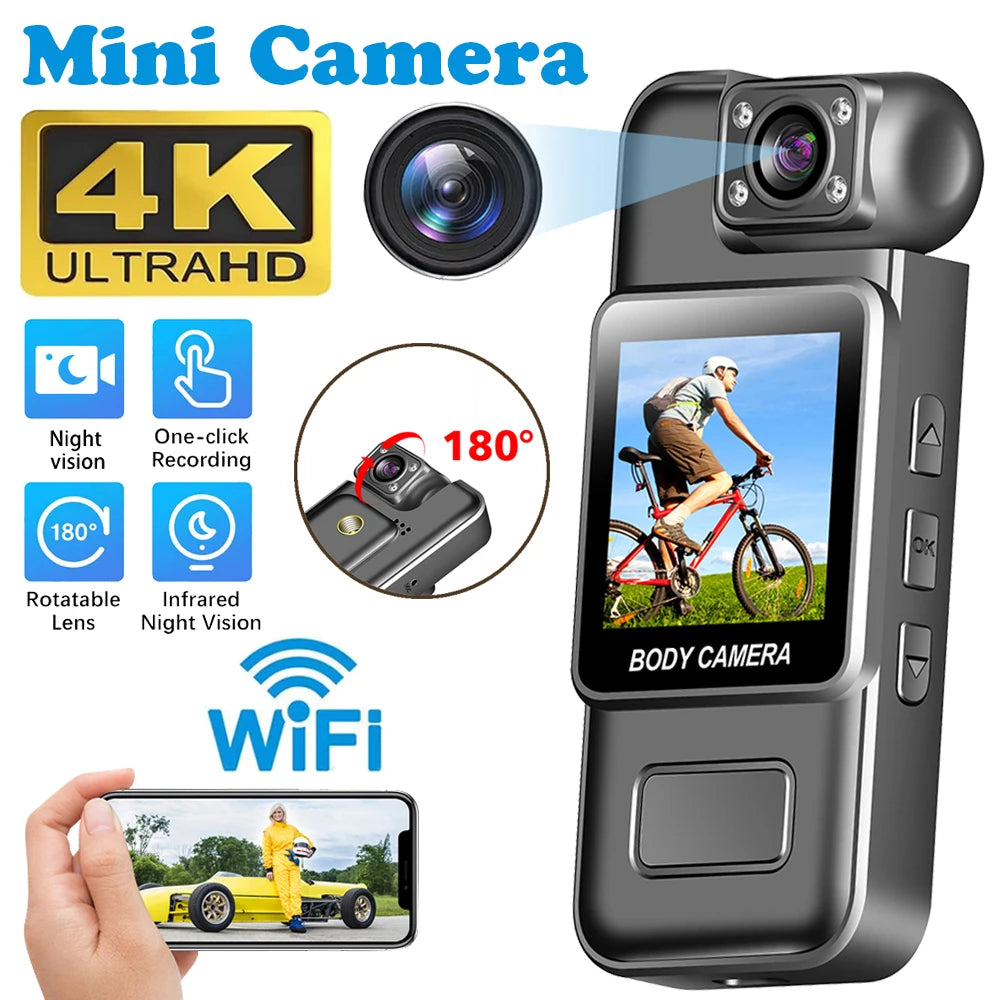 Ultra HD 4K WiFi Mini Body Camera with Night Vision