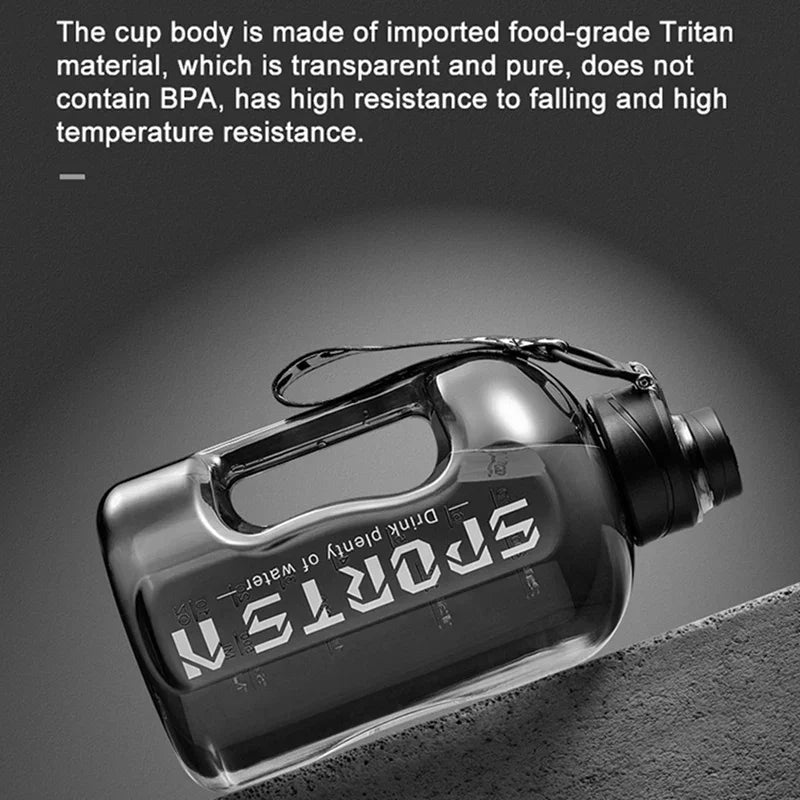 Large Capacity Sports Water Bottle – 2 Liter, BPA Free