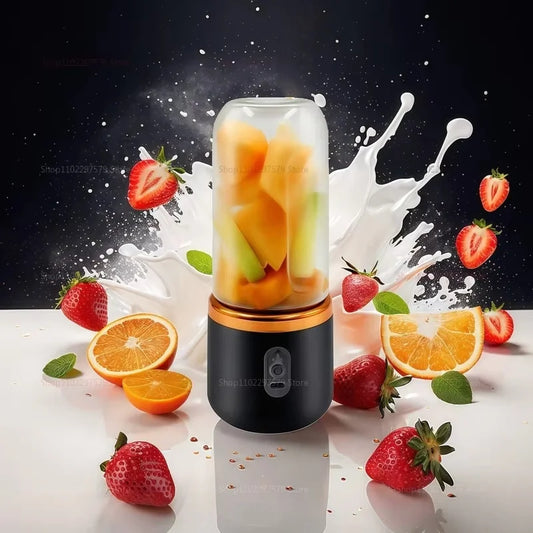 Compact USB Rechargeable 2-in-1 Mini Juicer, Blend Fresh Smoothies Anywhere