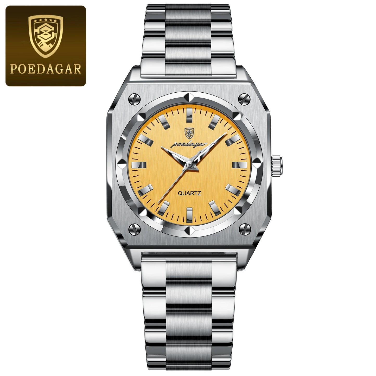 POEDAGAR Luxury Square Women’s Quartz Watch