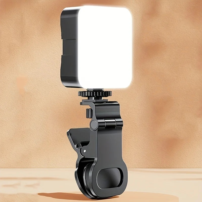Portable Clip-On Fill Light , USB Rechargeable with 10 Brightness Modes