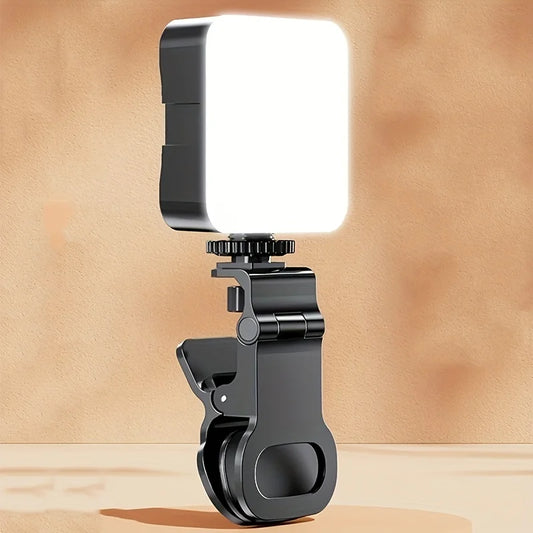 Portable Clip-On Fill Light , USB Rechargeable with 10 Brightness Modes