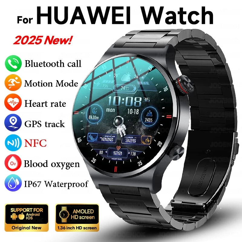 ChiBear NFC Smart Watch Men AMOLED GPS Bluetooth Call