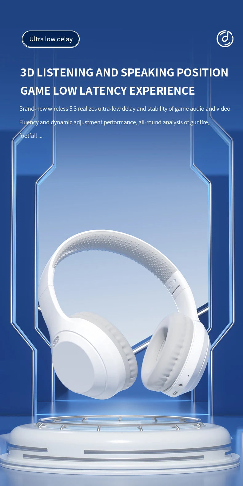 Xiaomi 5W Wireless Bluetooth Headphones with Mic | Foldable Over-Ear Headset