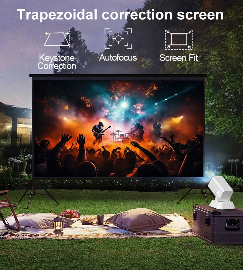 Salange Q7 Mini Projector: Portable WiFi6 Outdoor Movie Projector