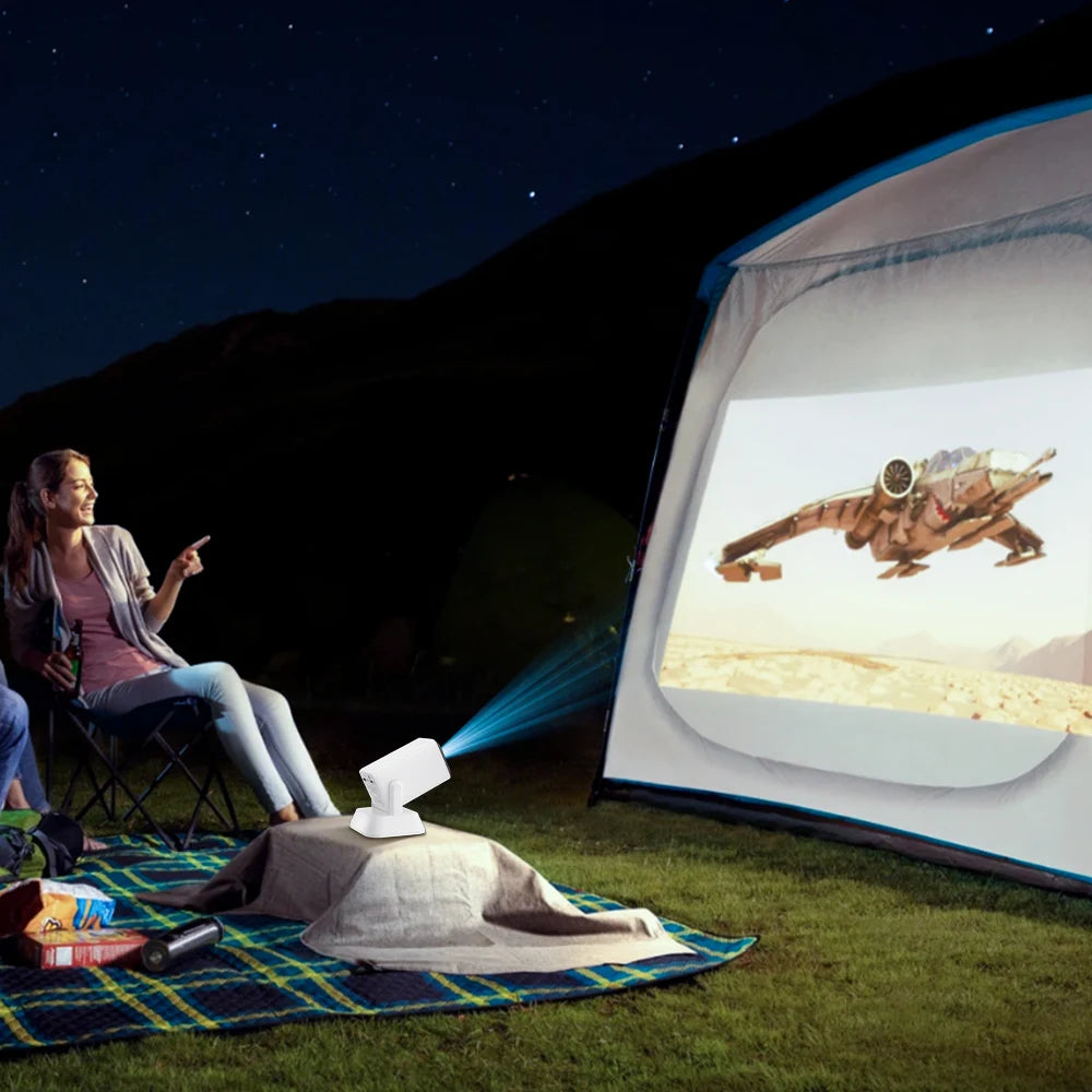 Salange Q7 Mini Projector: Portable WiFi6 Outdoor Movie Projector
