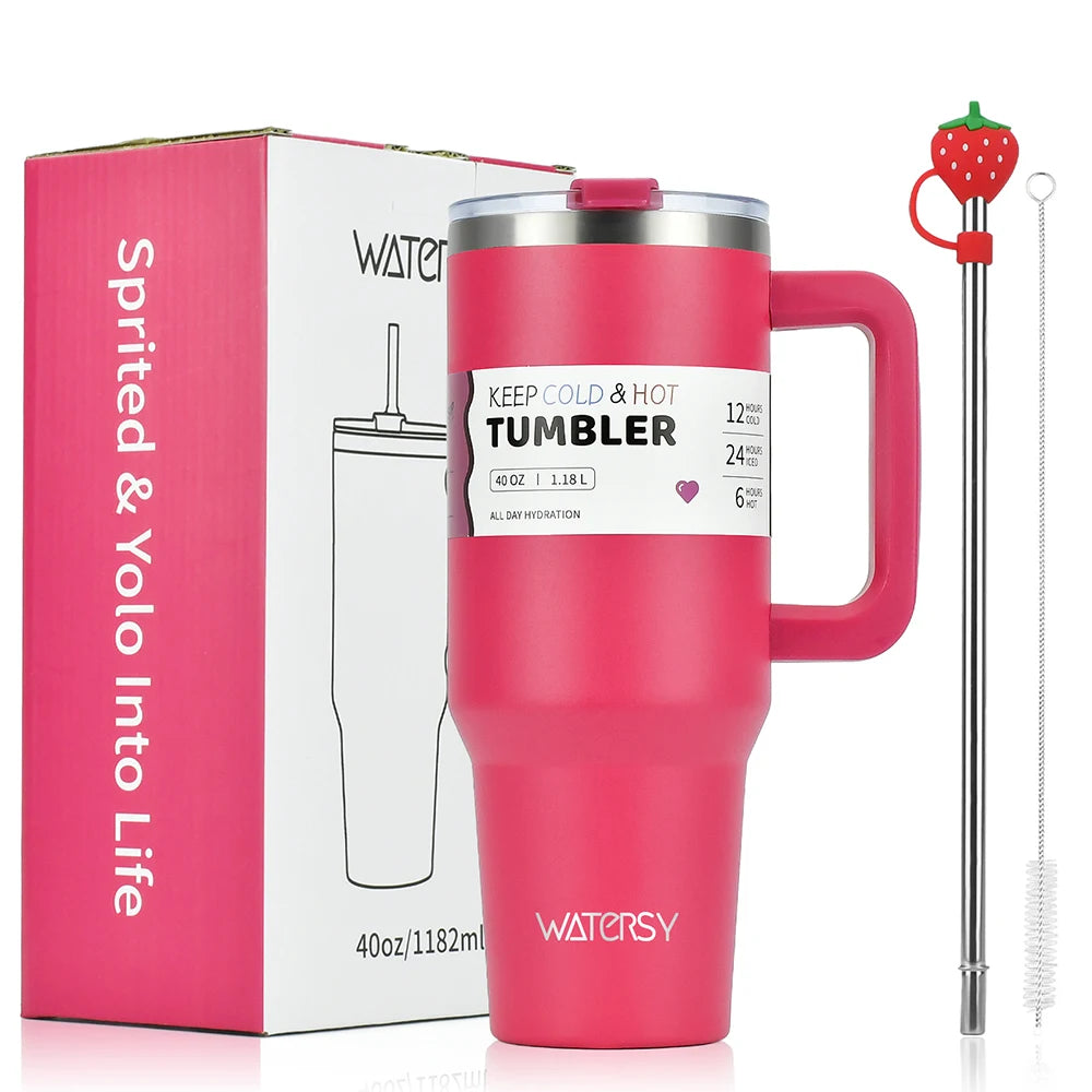 Stainless Steel Tumbler – 30oz/40oz Double-Wall Thermal Bottle