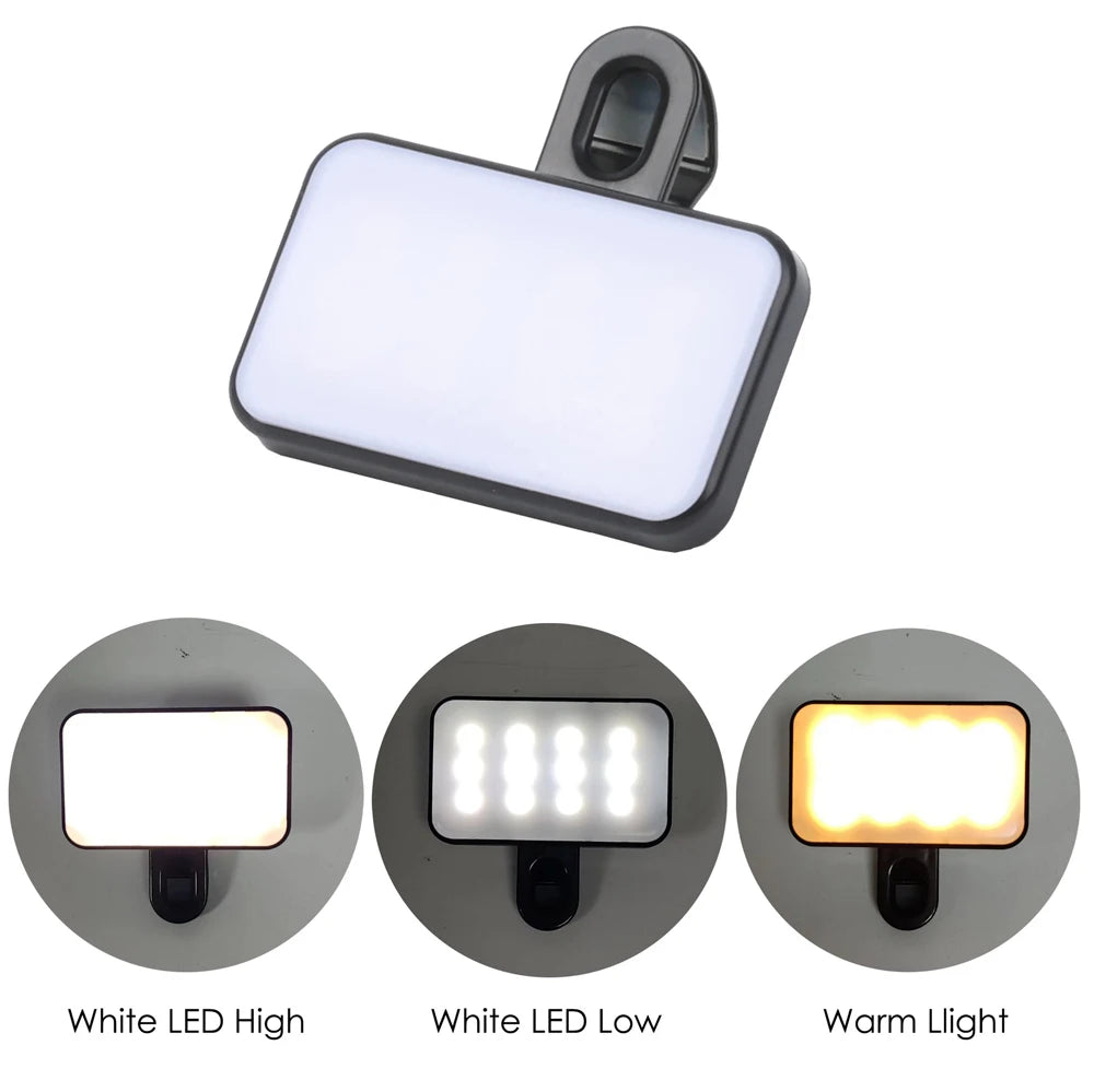 GlowClip Mini™ Portable Rechargeable Selfie Fill Light