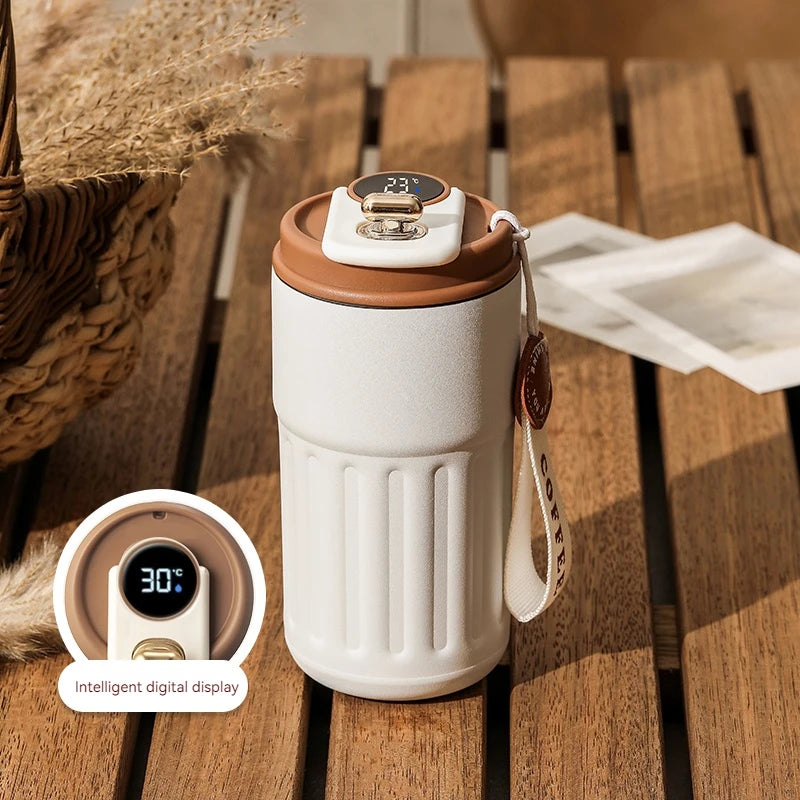 Stainless Steel Thermo Water Bottle – LED Temperature Display, 450ml