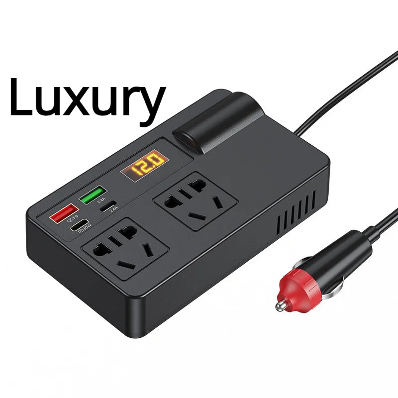 2026 NEW Car Inverter. DC 12V/24V to 110V/220V Multi-Functional Power Converter