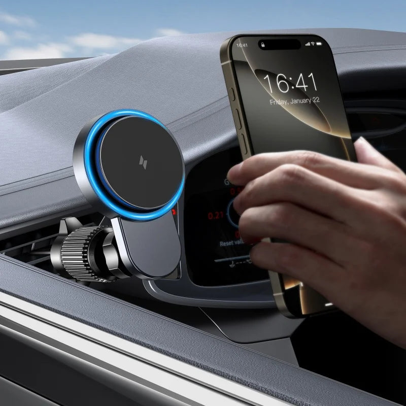 Wireless Magnetic Car Charger with Cooling Fan