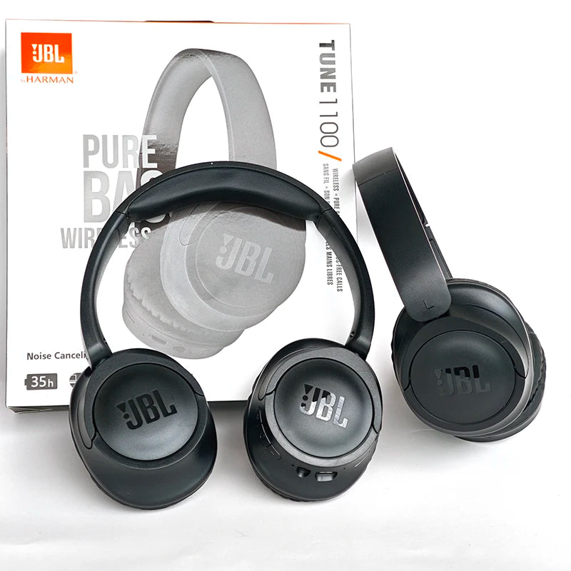 JBL TUNE 1100 Wireless Bluetooth Headphones with Mic | Foldable Over-Ear Headset