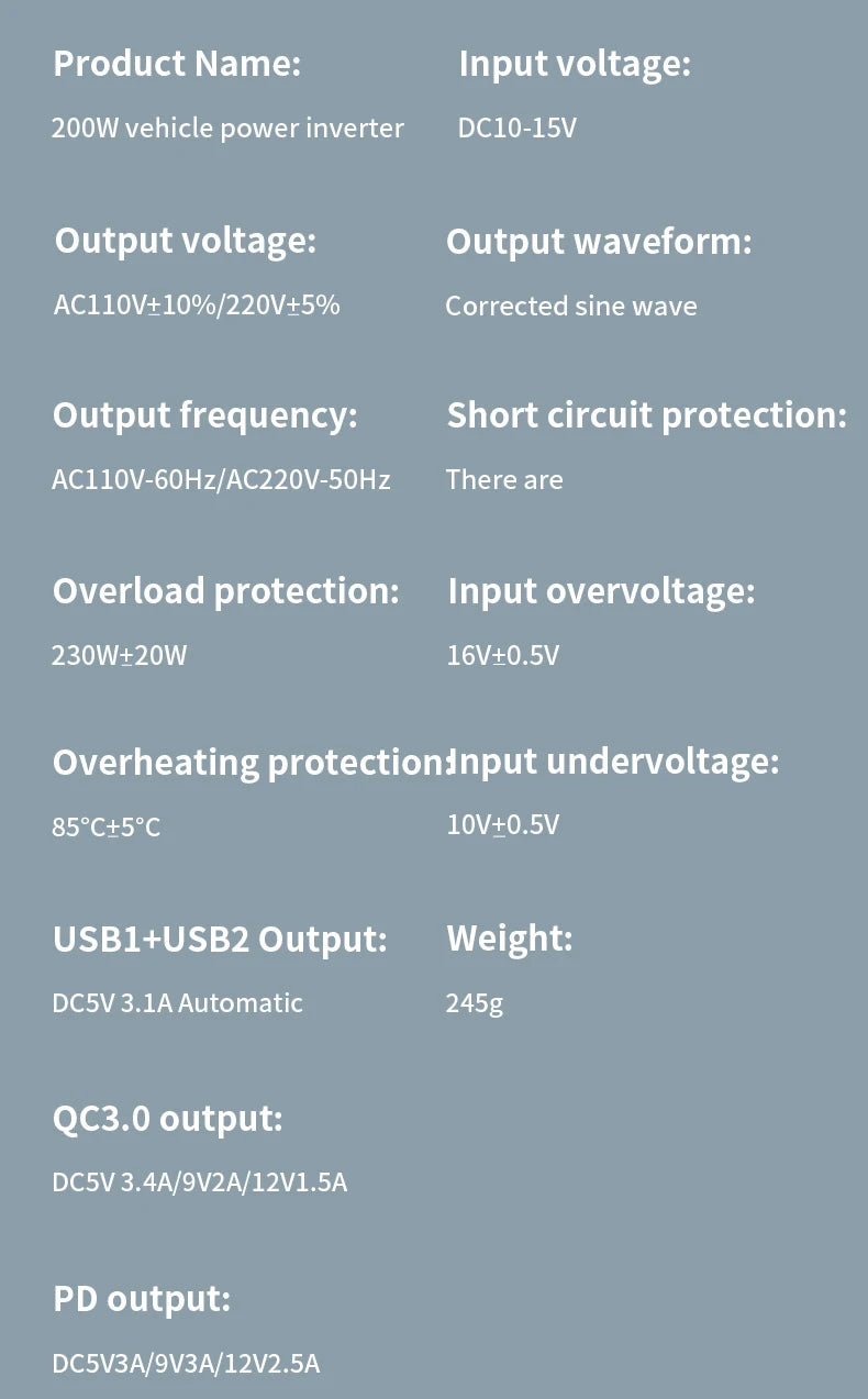Car Inverter Car Cigarette Iighter 12v Can Be Converted To 110v Or 220v Power Conversion Fast Charger Car Socket Multi-Function
