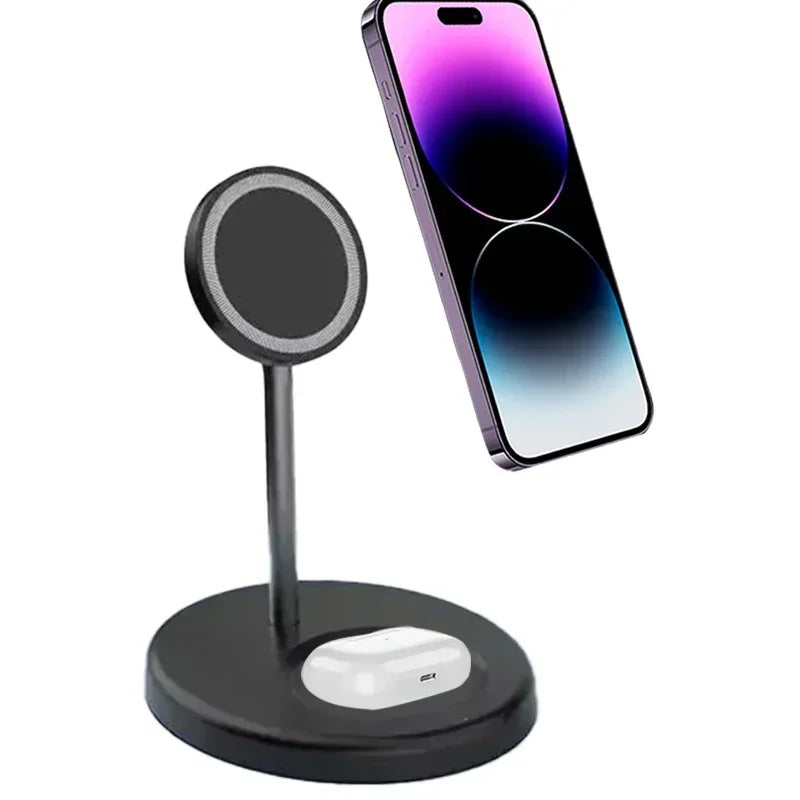 Fast Charging 2-in-1 Magnetic Wireless Stand for iPhone & AirPods