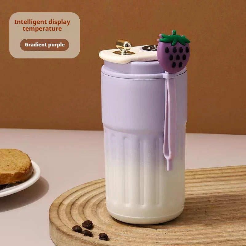 Stainless Steel Thermo Water Bottle – LED Temperature Display, 450ml