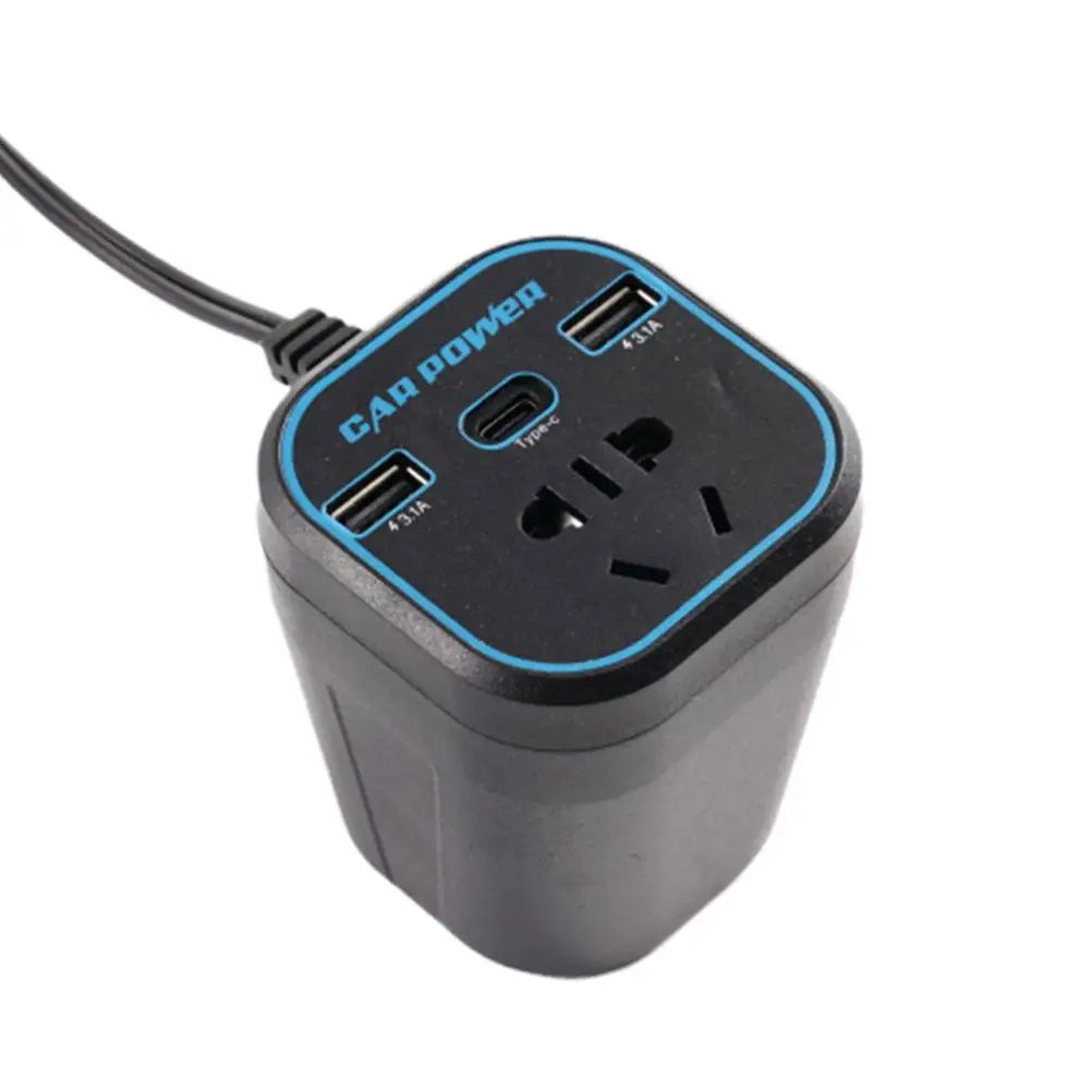 12V/24V Car Power Inverter 200W, Auto QC3.0 with 3 USB Ports & LED Display