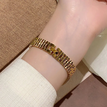 Sunlifex Oval Dial Gold Women’s Quartz Watch