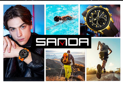 SANDA 6279 Men’s Sports Watch Dual Display, Luminous, Waterproof & Shock Resistant
