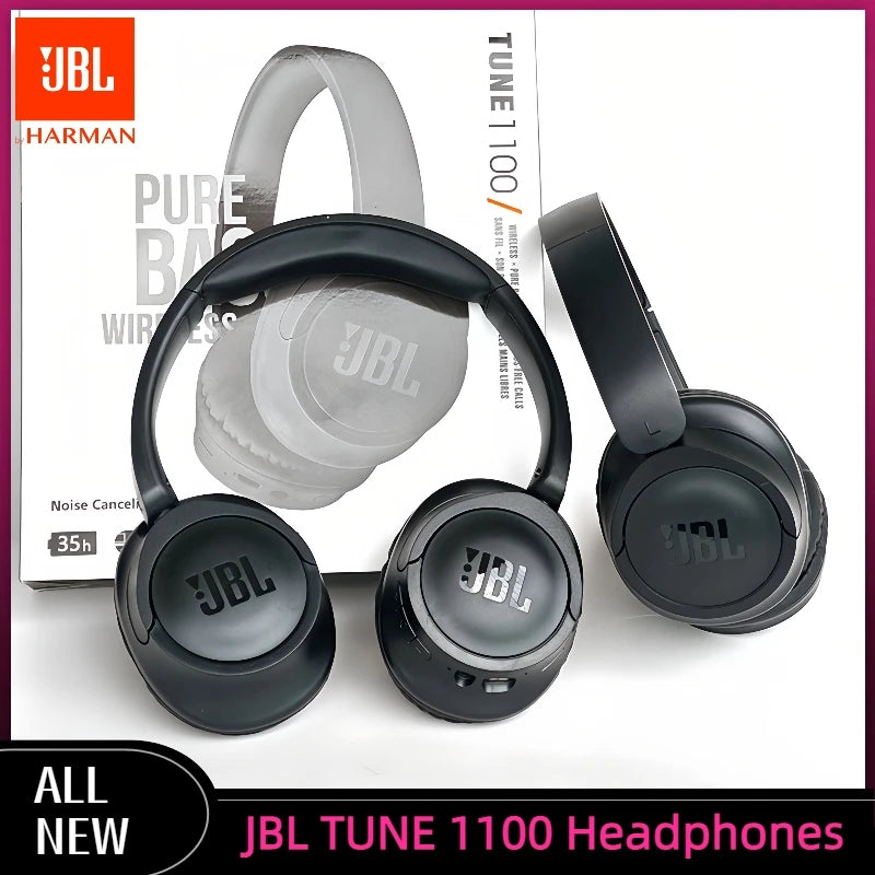 JBL TUNE 1100 Wireless Bluetooth Headphones with Mic | Foldable Over-Ear Headset