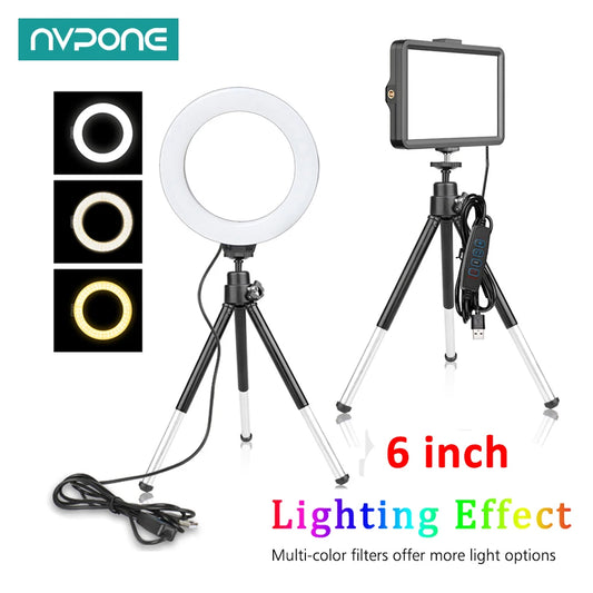 6" RGB LED Light Panel with Tripod Ideal for Video, Live Streaming & Studio