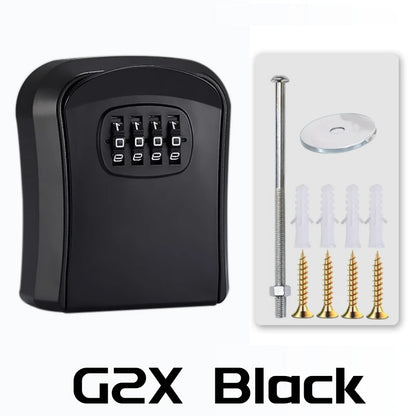 Wall Mount Key Lock Box - 4 Digit Combination Security Safe