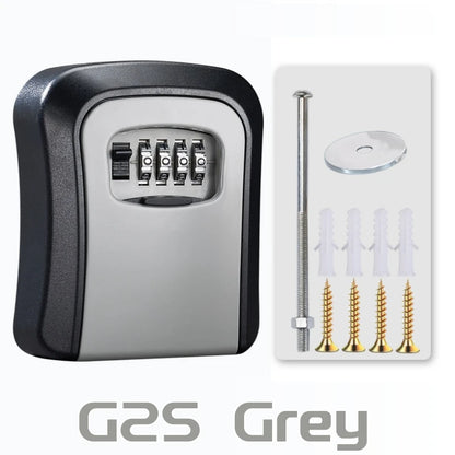 Wall Mount Key Lock Box - 4 Digit Combination Security Safe