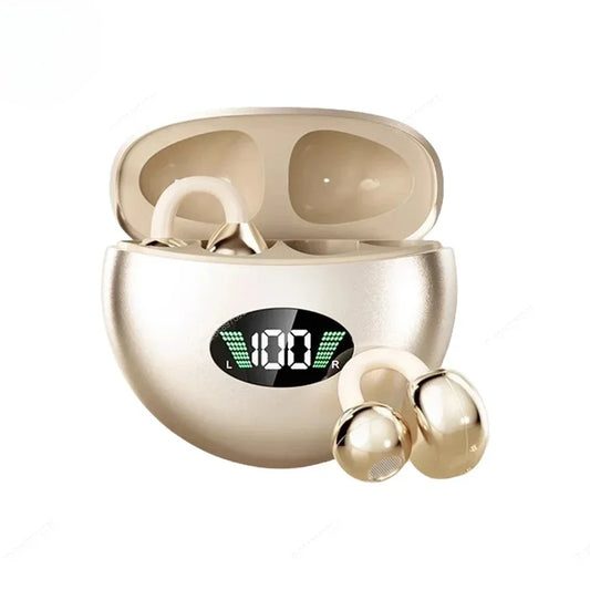 Wireless Clip-On Bluetooth Earbuds with HiFi Stereo Sound