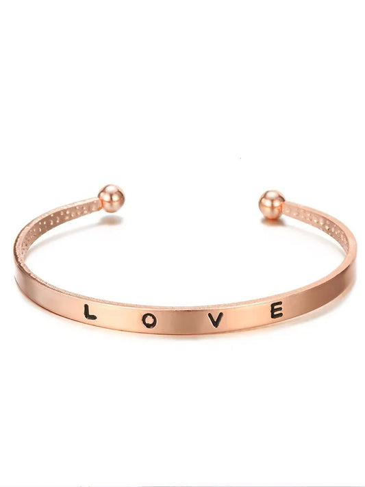 ROVIGO Women's Quartz Watch + LOVE Bracelet Set