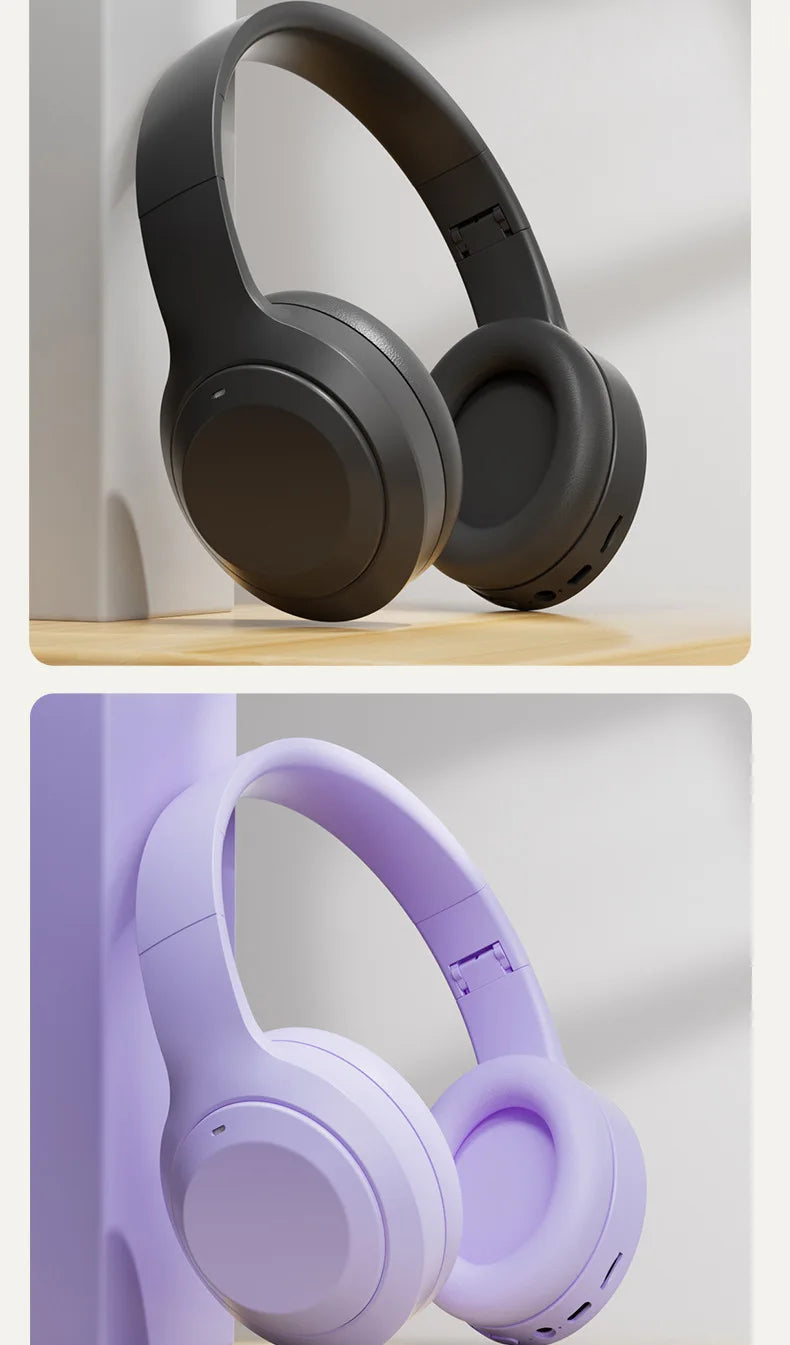 Wireless Bluetooth 5.3 Over-Ear Headphones with Mic | HIFI Stereo Gamer Headset TF/AUX Music Player