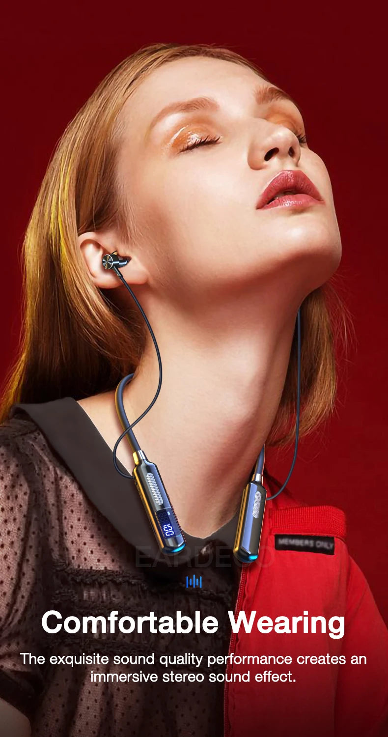 EARDECO Sports Chip Bluetooth Earphones, Waterproof, Steps & Calorie Tracker