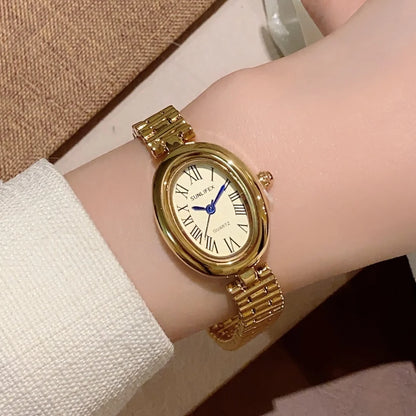 Sunlifex Oval Dial Gold Women’s Quartz Watch