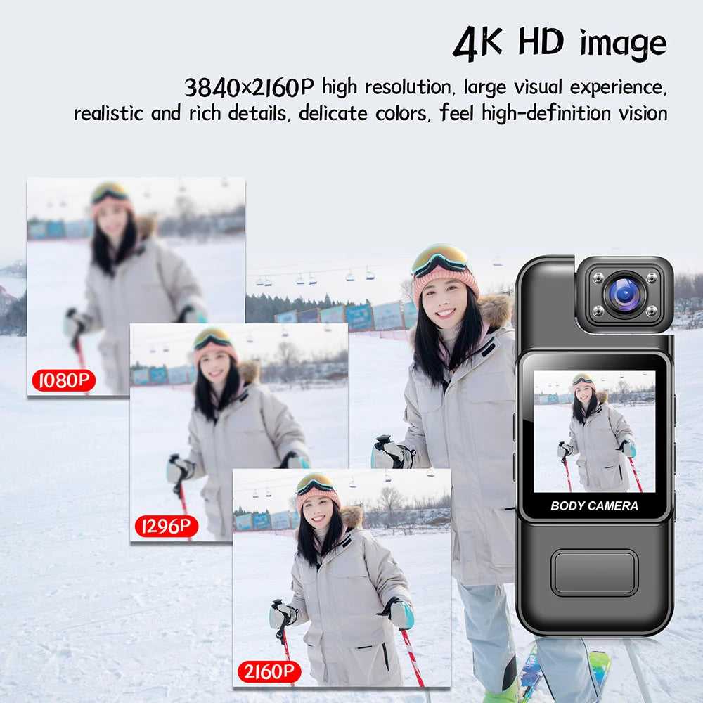 Ultra HD 4K WiFi Mini Body Camera with Night Vision