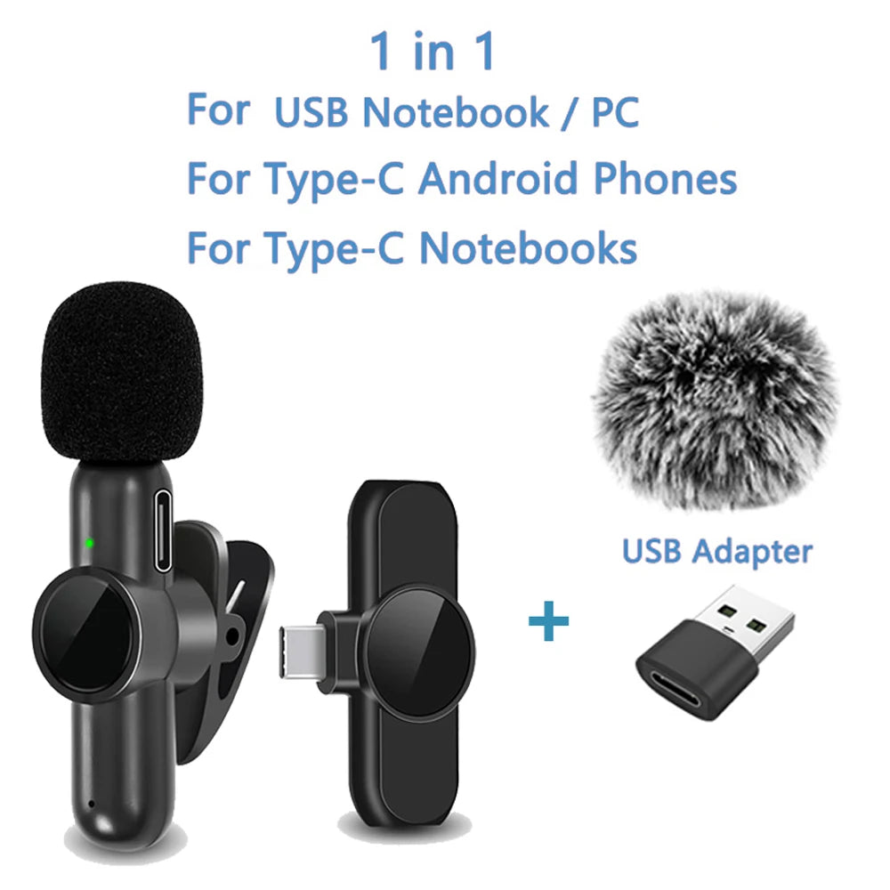 2.4G Wireless Lavalier Microphone for Phone Video and Live Recording