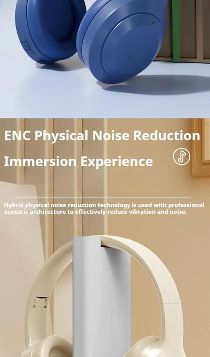 Wireless Bluetooth 5.3 Over-Ear Headphones with Mic | HIFI Stereo Gamer Headset TF/AUX Music Player