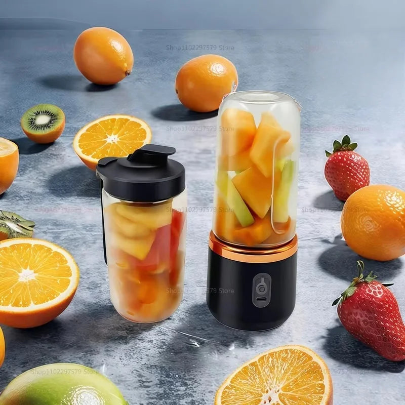 Compact USB Rechargeable 2-in-1 Mini Juicer, Blend Fresh Smoothies Anywhere